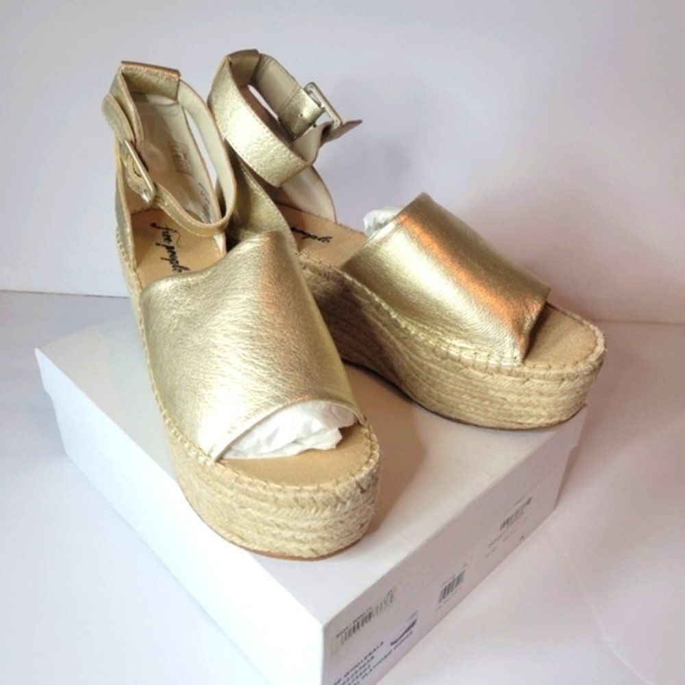 NIB Free People Coastal Espadrille Platform Wedge Sandal | 41